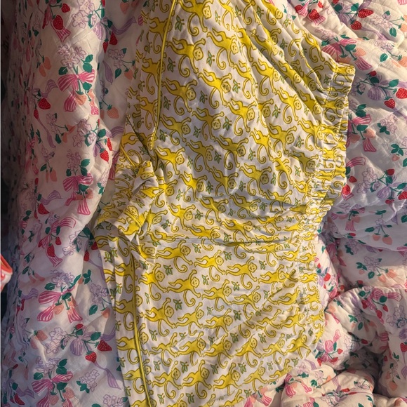 Roller Rabbit Yellow Monkey Print Pajama Set - Picture 4 of 5